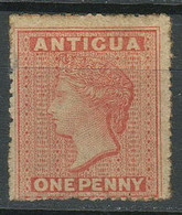 Antigua 1863/67. 1p ☀ Rose Mi. 140 € ☀ MH Stamp - 1858-1960 Kolonie Van De Kroon