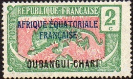 Oubangui N°  44 ** Timbre Du Congo Surchargé - Ungebraucht