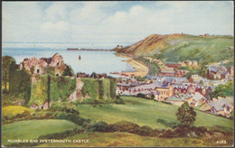 Mumbles And Oystermouth Castle, Glamorgan, C.1930s - Valentine's Postcard - Glamorgan