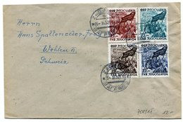 YUGOSLAVIA 1952 Communist Party Congress Set Used On Cover To Switzerland.  Michel 708-11 - Briefe U. Dokumente