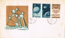 41919. Carta RUMANIA 1958. EXPOSICION UNIVERSAL BRUXELLES (Belgien), Stamp Surcharges Etoile, Overprinted - Covers & Documents