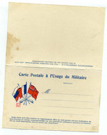 WW1 / Double Carte ADKZ PARIS / Carte Postale à L'usage Du Militaire / Neuve - Covers & Documents