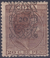 1883-191 CUBA 1883 ALFONSO XII 20c ARAÑAS GOMA ORIGINAL Y BUEN CENTRAJE. - Préphilatélie