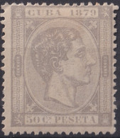 1879-155 CUBA 1879 ALFONSO XII 50c SIN GOMA Y BUEN CENTRAJE. - Préphilatélie