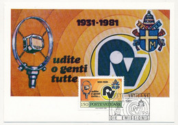 VATICAN - 4 Cartes Maximum - 50eme Anniversaire De Radio Vatican - 12/2/1981 - - Cartes-Maximum (CM)