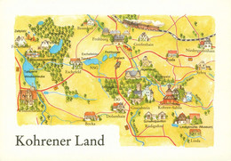 DDR AK Landkarte, Kohrener Land, Zeichnung - Kohren-Sahlis