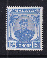 Malaya - Johore: 1949/55   Sultan Ibrahim    SG140    15c     MH - Johore