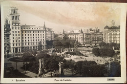 Cpsm, écrite, Barcelona, Plaza De Cataluna, éd Soberanas, Cataluña, Espagne - Barcelona