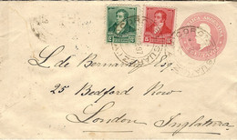 1897- Enveloppe E P 5 Centavos + Compl. 7 Centavos Pour Londres - Covers & Documents