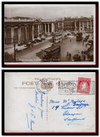 1938 Eire Ireland Postcard Bank Of England Dublin Mailed To Scotland With SLOGAN - Brieven En Documenten