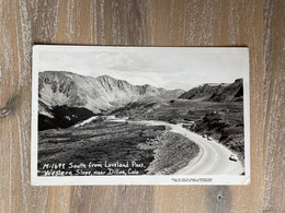 M-1699 South From Loveland Pass, Western Slope, Near Dillon, Colorado / 1957 / Rocky Mt. View CO, Glenn L. Gebhardt Mgr. - Rocky Mountains