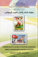 FLYER -AThletic World Championship (Handisport) 2002 In 3 Languages Arabic-French & English-3 SCANS - Sport Voor Mindervaliden