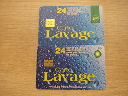 BP 24 Unitess Carte Lavage, Two Different - Car Wash Cards