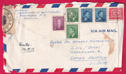 Kanada Brief Etwas Gebraucht, Gelaufen 1953 (Nr.103) - 1903-1954 De Koningen