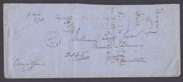 Canada 1862 Stampless Cover, Toronto Registered Paid To Hamilton - ...-1851 Vorphilatelie