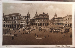 Cpa, écrite En 1930, Genova Piazza De Ferrari, Animée, Tramways, Calp, éd F.Calp 1139, ITALIE - Genova (Genoa)