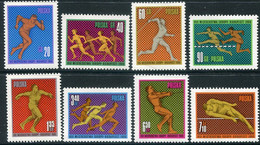 POLAND 1966 European Athletics MNH / **.   Michel 1680-87 - Ungebraucht