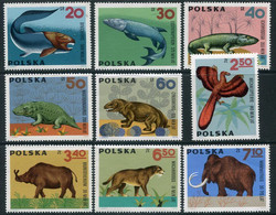 POLAND 1966 Prehistoric Creatures MNH / **.  Michel 1655-63 - Ongebruikt