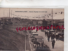 87 - CHATEAUNEUF LA FORET - CONCOURS DU SYNDICAT HIPPIQUE- 30 AVRIL 1933- HIPPISME- AUTOMOBILES   RARE - Chateauneuf La Foret