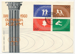 POLOGNE - 2 Env FDC - Série Jeux Olympiques De Rome, NON DENTELES - Varsovie 1960 - FDC