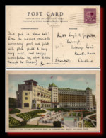 1947 Canada Postcard Chateau Lake Louise Posted To England - Histoire Postale