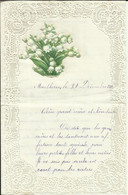 Découpis De Fleurs Sur Lettre Dentelée De Mouthiers En 1912 , Voir Scans , µ - Flowers