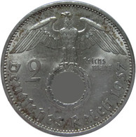 LaZooRo: Germany 2 Mark 1937 A UNC - Silver - 2 Reichsmark