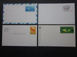 A GROUP OF FOUR 1970's UNITED NATIONS UNUSED POSTAL CARDS. ( 02230 ) - Briefe U. Dokumente