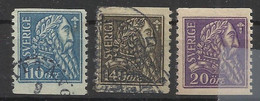 SUEDE 1921 N° 151 * Neuf Avec Charnière + 152 Et 153 Oblitérés - Otros & Sin Clasificación