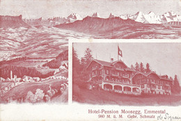 Suisse - Hôtel - Emmental- Hôtel Pension Moosegg  - Circulée 24/06/1912  - Litho - Sion