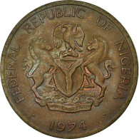 Monnaie, Nigéria, Elizabeth II, Kobo, 1974, TTB, Bronze, KM:8.1 - Nigeria