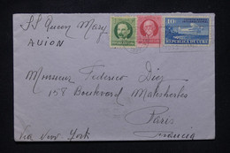 CUBA - Enveloppe De Habana Pour La France Par Avion Via New York Et S/S Queen Mary - L 107993 - Lettres & Documents