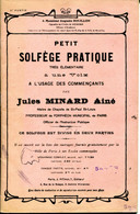 Petit Solfège Pratique Très élémentaire - Jules Minard Aîné - Unterrichtswerke