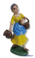 98893 Pastorello Presepe - Statuina In Plastica - Donna Con Ceste - Christmas Cribs