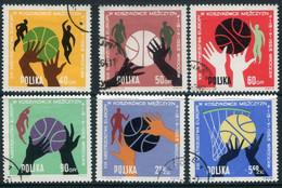 POLAND 1963 European Basketball Championship Used.   Michel 1418-23 - Used Stamps