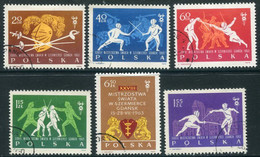 POLAND 1963 Fencing World Championship  Used.   Michel 1405-10 - Used Stamps