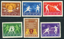 POLAND 1963 Fencing World Championship  MNH / **.   Michel 1405-10 - Ungebraucht