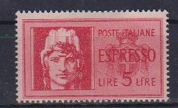 REGNO D'ITALIA LUOGOTENENZA 1945 ESPRESSI ITALIA TURRITA FILIGRANA RUOTA SASS. 24 MNH XF+++++++++++++ - Andere & Zonder Classificatie