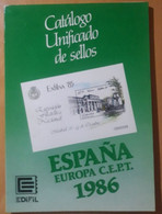 CATALOGO DE SELLOS ESPAÑA+ EUROPA CEPT EDIFIL 1986 - Spain