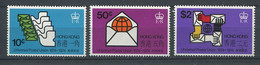 232 HONG KONG 1974 - Yvert 290/92 - U P U Embleme - Neuf ** (MNH) Sans Trace De Charniere - Ungebraucht