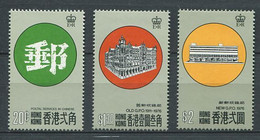 232 HONG KONG 1976 - Yvert 320/22 - Nouveau Batiment Poste - Neuf ** (MNH) Sans Trace De Charniere - Ungebraucht