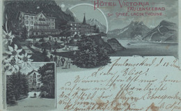 Suisse - Hôtel - Spiez - Hôtel Victoria - Circulée 21/06/1901 - Litho - Spiez