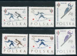 POLAND 1962 Skiing Championship  MNH / **  Michel 1294-99 - Ongebruikt