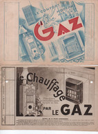 2 Factures GAZ/ Avec Publicités Confort Moderne & Chauffage/Gaz Banlieue Paris/BOULOGNE/ Lerouge/ 1943    GEF72 - Elektriciteit En Gas