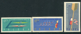 POLAND 1961 Canoeing Championship Imperforate  MNH / **  Michel 1254-56B - Ongebruikt