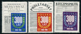 POLAND 1961 Tercentenary Of Polish Press MNH / **.  Michel 1218-20 - Ungebraucht