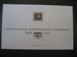 Österreich- Karte Von Der Internationalen Postwertzeichen-Ausstellung Wien, WIPA 1981 - Essais & Réimpressions