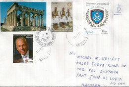 2021 Letter. National Coast Guard Of Greece., Sent To Andorra, With Arrival Postmark - Brieven En Documenten