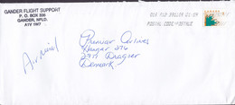 Canada GANDER FLIGHT SUPPORT, GANDER Newfoundland 1999 Cover Brief DRAGOER Denmark - Cartas & Documentos