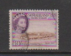 SOMALILAND    1953    10/-  Brown  And  Violet    USED - Somalilandia (Protectorado ...-1959)